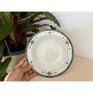 Studio Nova Soup Bowl by Mikasa / Adirondack Southwest Aztec design / Stoneware